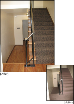 Apartment Building Renovations: Before and After Entryway
