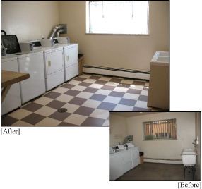 Apartment Building Renovations: Before and After Laundry