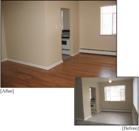 Apartment Building Renovations: Before and After Wood Floors
