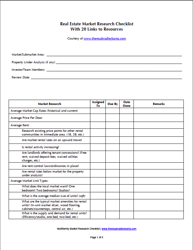 market research checklist